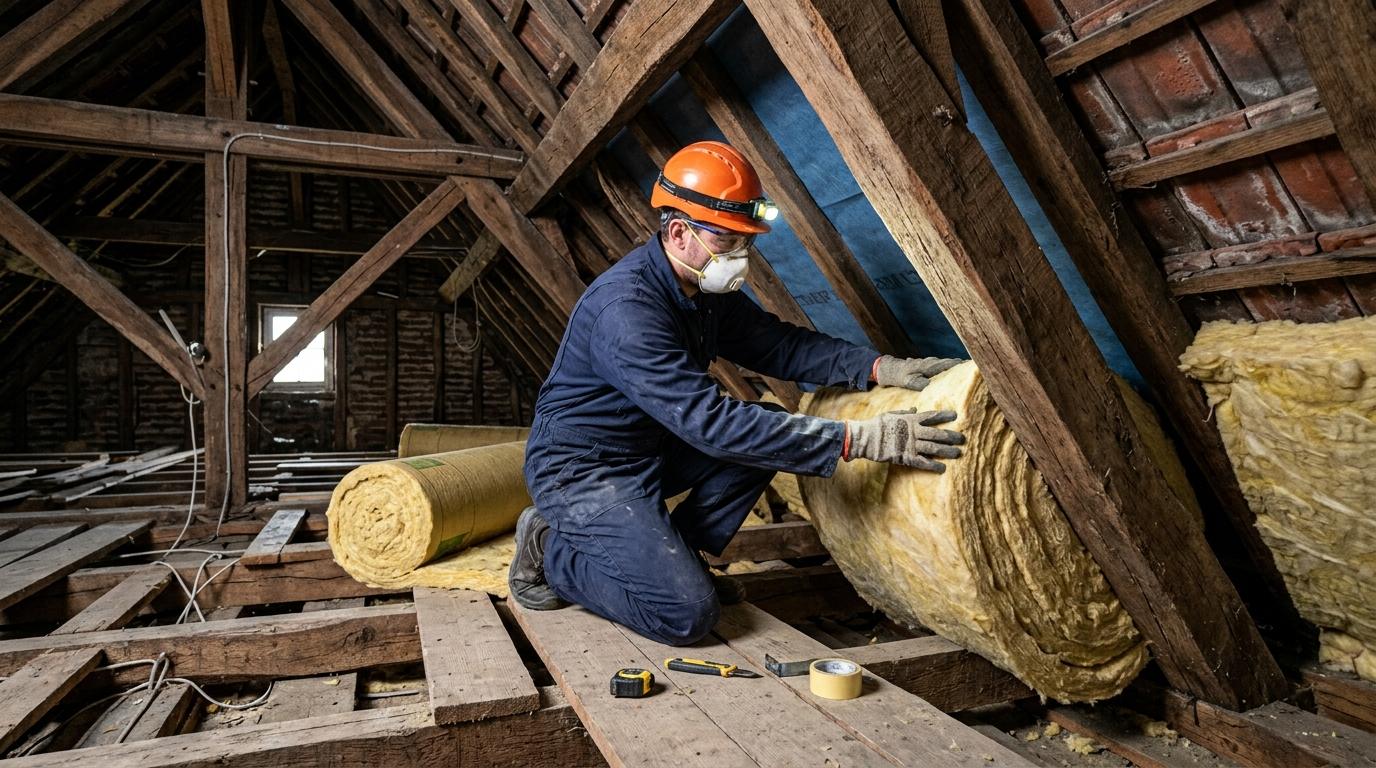 Isolation combles & toitures — chantier Home Expert Habitat