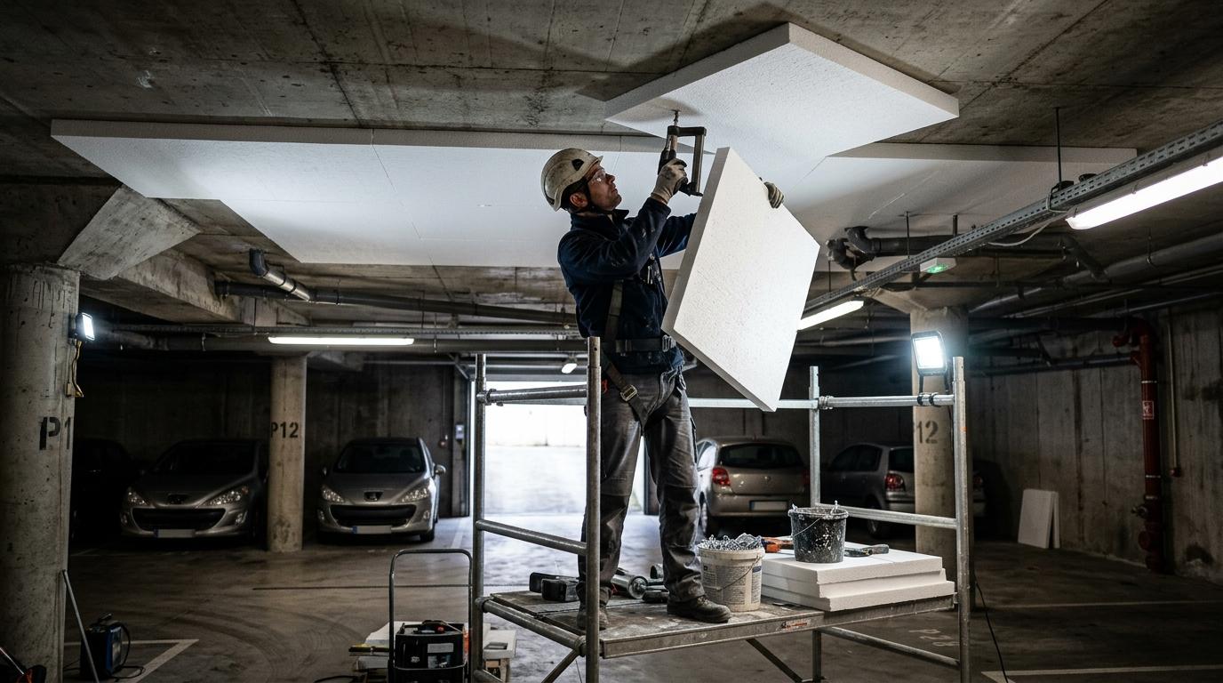 Isolation des planchers bas — chantier Home Expert Habitat
