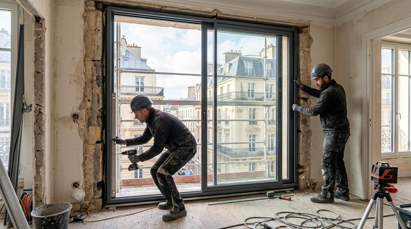 Menuiseries extérieures — chantier Home Expert Habitat
