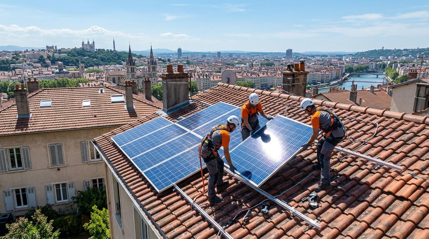 Panneaux photovoltaïques — chantier Home Expert Habitat