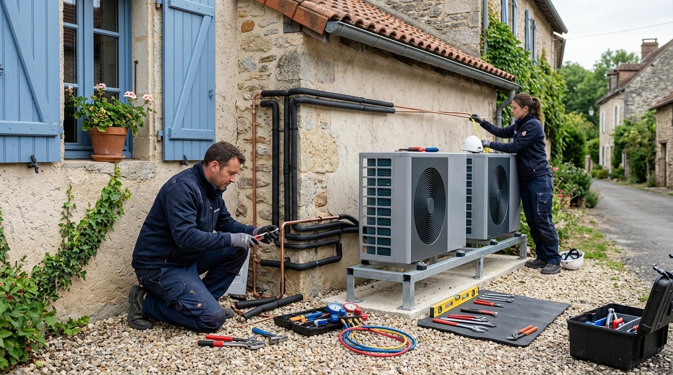 Pompes à chaleur & climatisation — chantier Home Expert Habitat